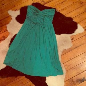 Strapless cotton dress